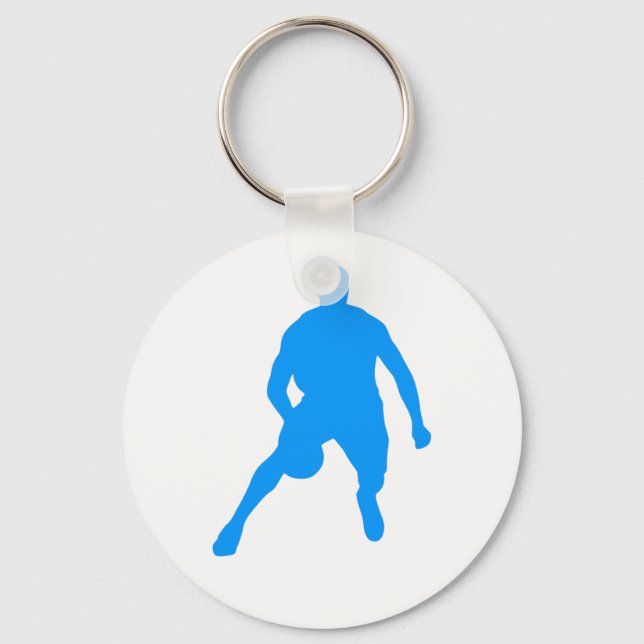 Basketball Silhouette Nyckelring (Framsida)