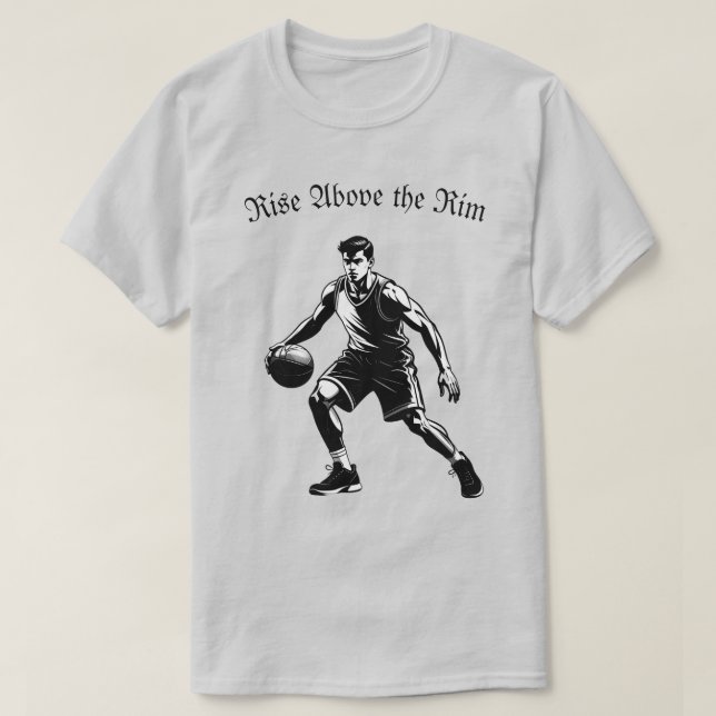Basketball Silhouette T-Shirt - Stiga upp ovanför  (Design framsida)