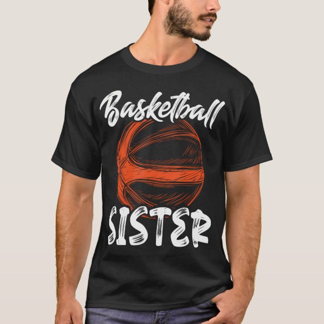 Basketball Sister Women Family Matching Basketball T Shirt (Framsida)