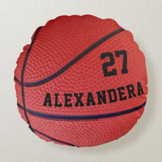 Basketball skapar ditt eget Namn-team Rund Kudde