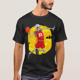 Basketball Skeleton Funny Halloween Costume Sports T Shirt