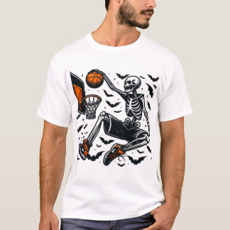 Basketball Skeleton Halloween Player T Shirt