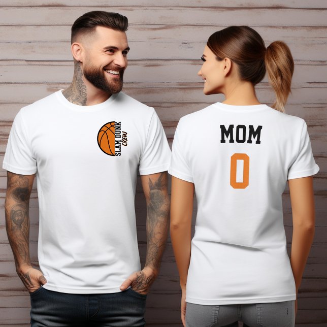 Basketball Slam dunk Crew T Shirt (Parent crew team player support crew.)