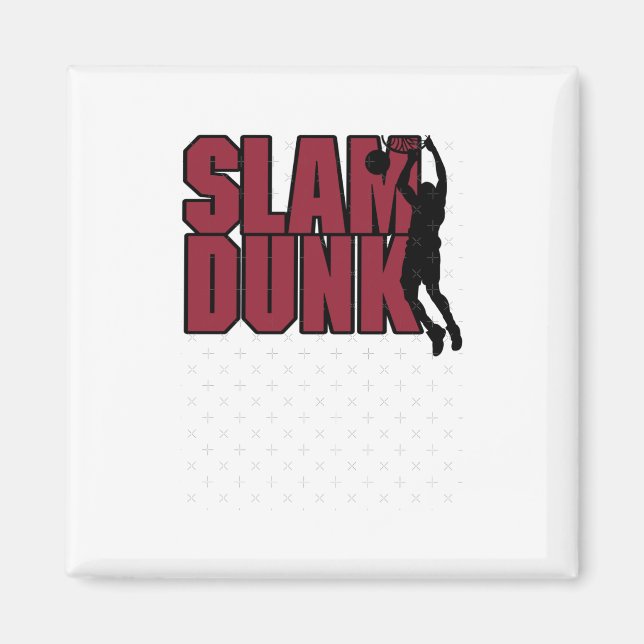 Basketball Slam dunk Magnet (Framsidan)