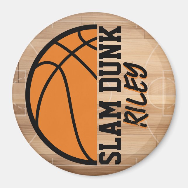 Basketball Slam dunk Personlig Magnet (Framsidan)