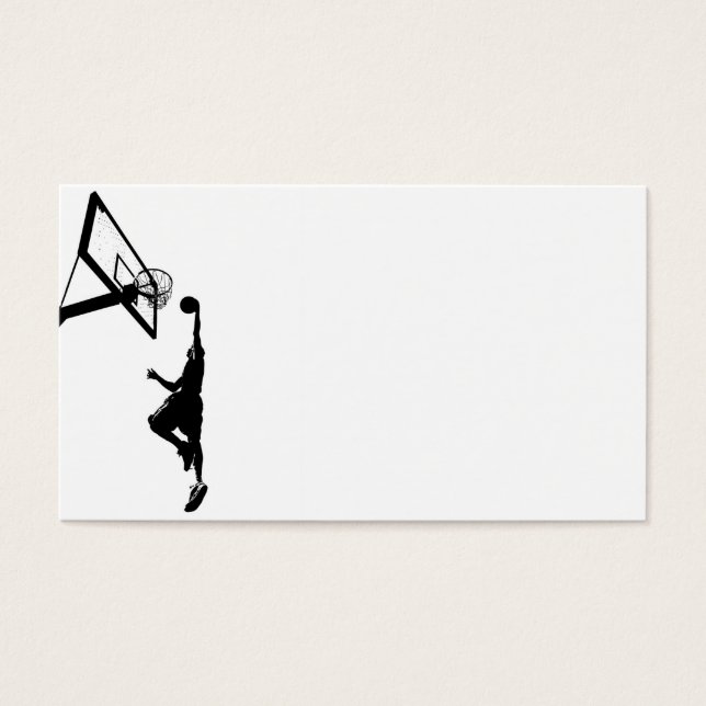 Basketball Slam dunk Silhouette Visitkort (Framsidan)