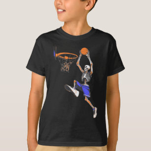 Basketball Slam dunk Skeleton Halloween T Shirt