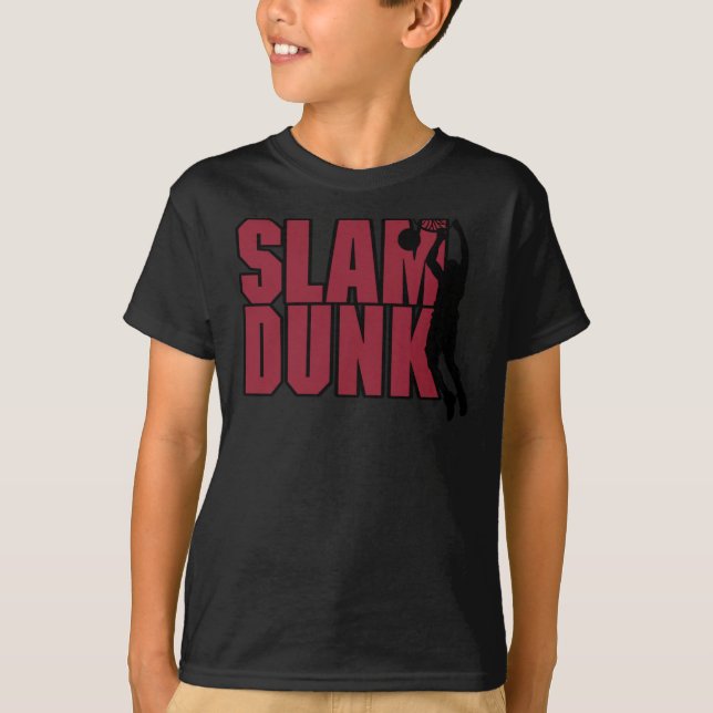 Basketball Slam dunk T Shirt (Framsida)