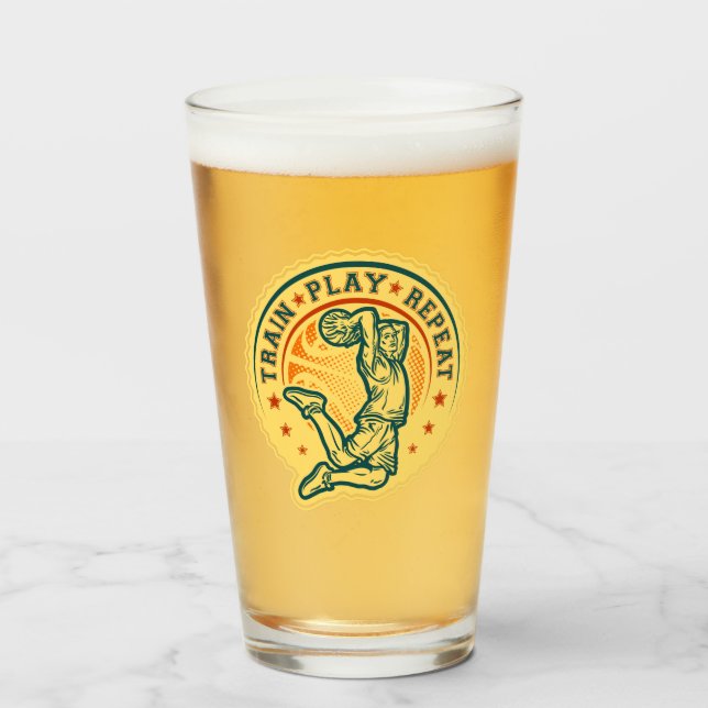 Basketball Slam dunk Vintage design Glaskopp (Framsida fylld)