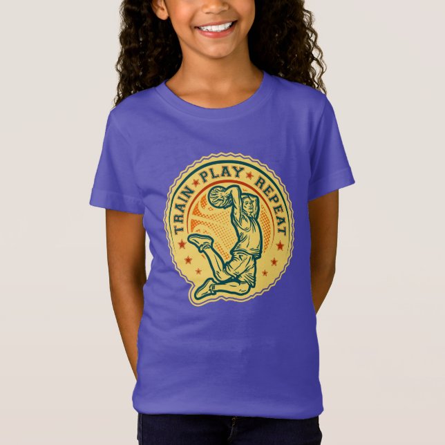 Basketball Slam dunk Vintage design T Shirt (Framsida)