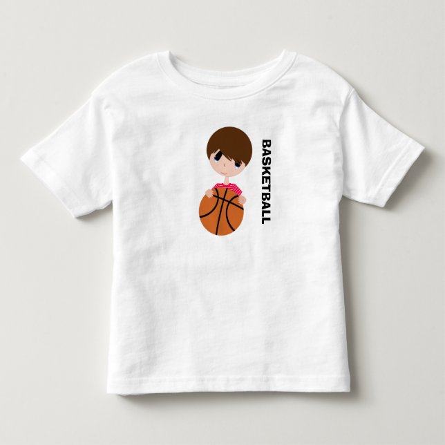 BASKETBALL! Småbarn Bra Jersey T-Shirt (Framsida)