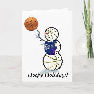 Basketball Snögubbe jul Helgkort