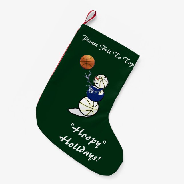 Basketball Snögubbe jul Liten Julstrumpa (Framsidan (Hängande))