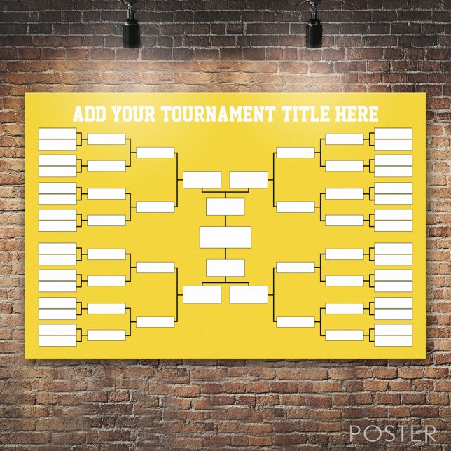 Basketball Soccer Tournament-parentes Poster (Custom Tournament Bracket)