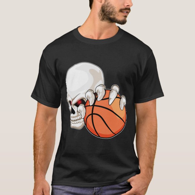 Basketball-spelare från Skull Basketball T Shirt (Framsida)