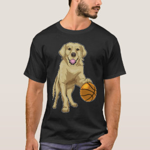 Basketball-spelare i Golden Retriever Basketball T Shirt