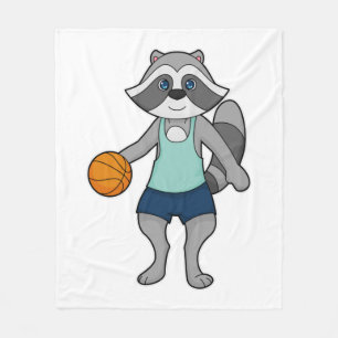 Basketball-spelare i Racoon Basketball Fleecefilt
