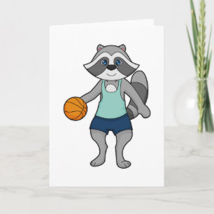 Basketball-spelare i Racoon Basketball Kort