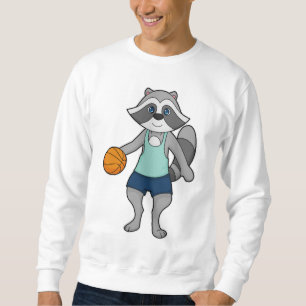 Basketball-spelare i Racoon Basketball Lång Ärmad Tröja