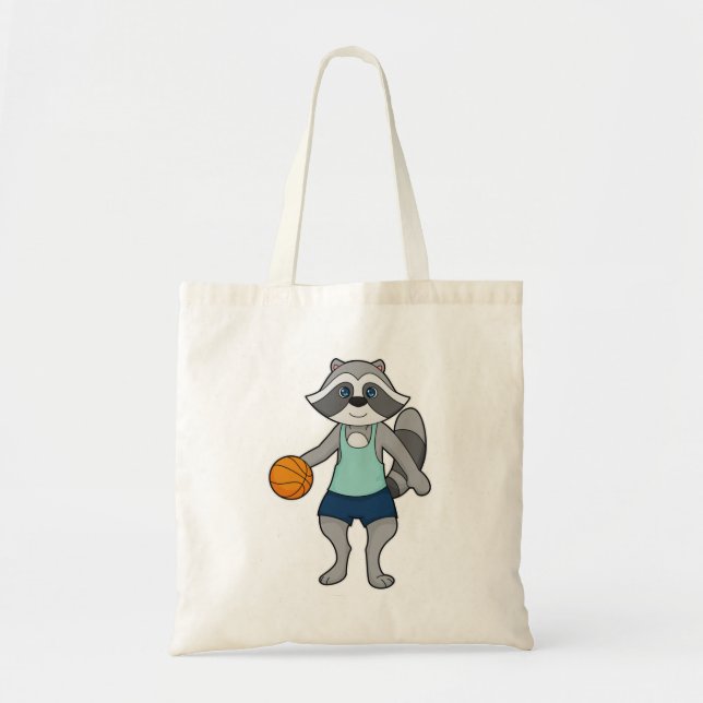 Basketball-spelare i Racoon Basketball Tygkasse (Framsidan)