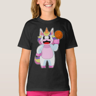 Basketball-spelare i Unicorn Basketball T Shirt