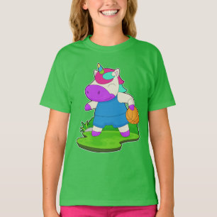 Basketball-spelare i Unicorn Basketball T Shirt