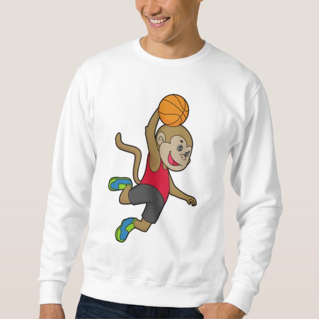 Basketball-spelare Lång Ärmad Tröja (Framsida)