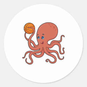 Basketball-spelare Runt Klistermärke