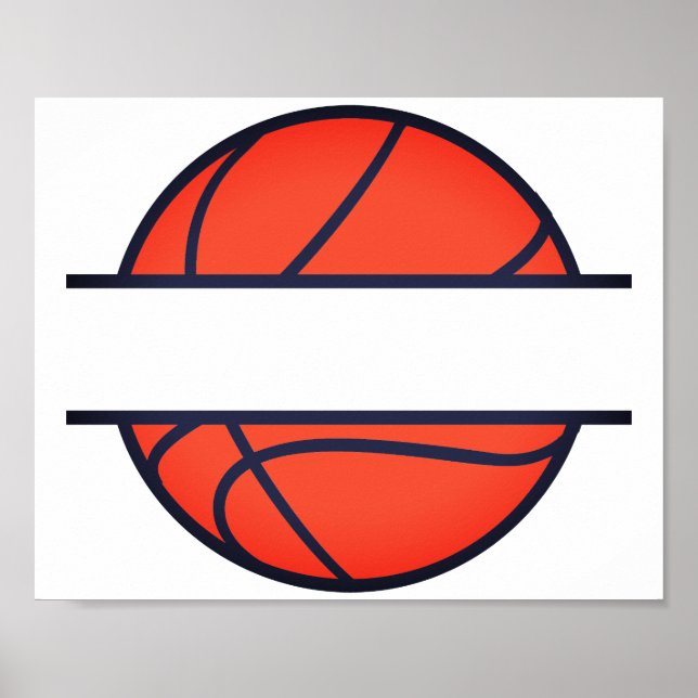 Basketball Split Monogram Poster (Framsidan)
