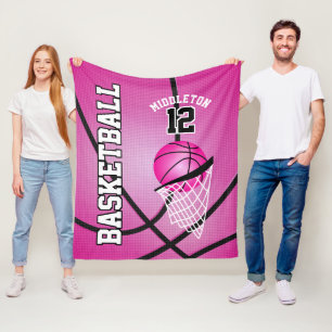 Basketball Sport Design - Rosa Fleecefilt