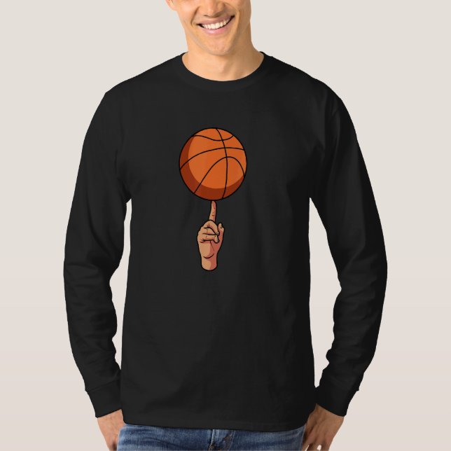 Basketball Sport Player Ringar Streetball Baller B T Shirt (Framsida)