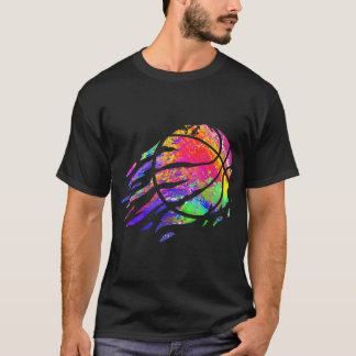 Basketball Sport Stänk Basketball Player Boll Spo T Shirt