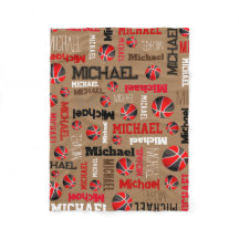 Basketball sport - svart, rödbrunt eget namn