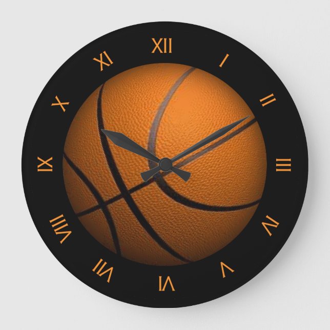 Basketball Sport Wall Clock Stor Klocka (Framsida)