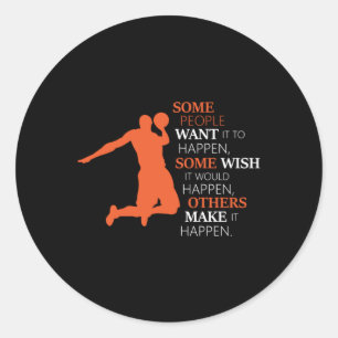 Basketball Sports Basketball Team Player Gift Idea Runt Klistermärke