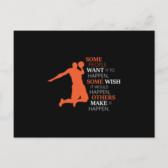 Basketball Sports Basketball Team Player Gift Idea Vykort (Framsida)