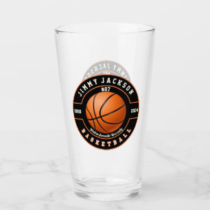 Basketball Sports Beer Pint Soda Glass Drinkware Glaskopp