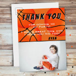Basketball Sports Birthday Photo - tackkort Vykort<br><div class="desc">Basketball sportar fjällande fotokort för Tack. Basketbollens födelsedag tack vare ditt kort med foto, ett tackmeddelande, ett barns namn, ett barns foto och basketboll bollar. Fototack för vykortet - lägg till ditt foto i mallen. Anpassa vykortet med namn och din text. Underbart tack för ditt kort till vänner och familj....</div>
