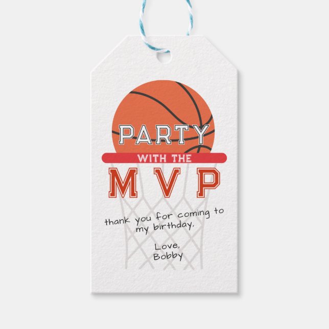 Basketball Sports Jumpman Theme från vilken ålder  Presentetikett (Framsidan)