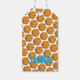 Basketball Sports NAMN Kids Party Roligt Presentetikett