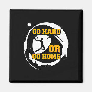 Basketball Sports Player Go Hard eller Go Home Gif Magnet