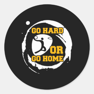 Basketball Sports Player Go Hard eller Go Home Gif Runt Klistermärke