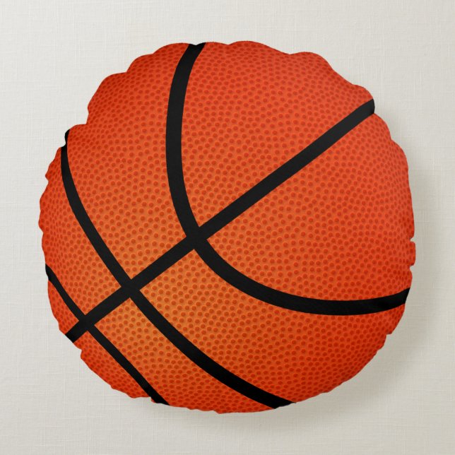 Basketball Sports-Roligt Rund Kudde (Framsidan)