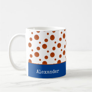 Basketball Sports Team Personlig Blue Kaffemugg