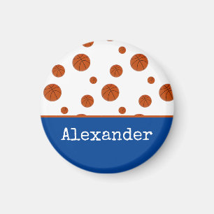 Basketball Sports Team Personlig Blue Magnet