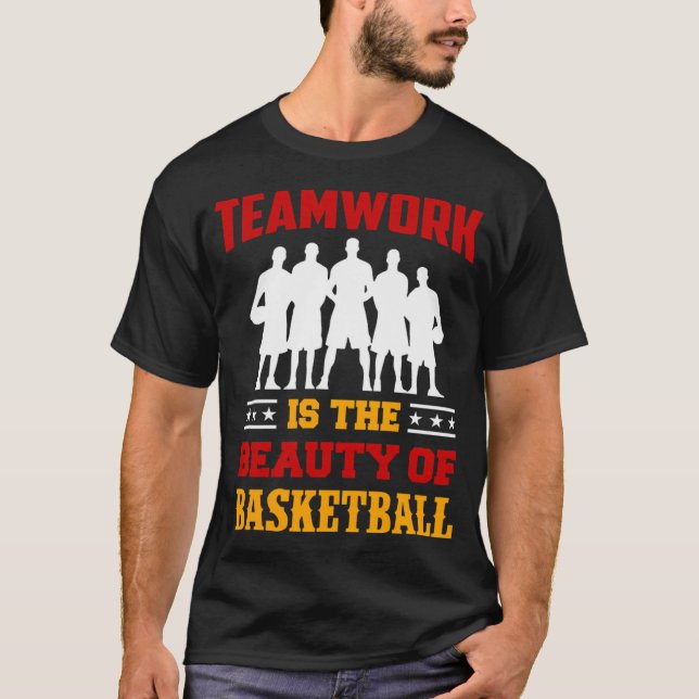 Basketball Sports Teamwork är Basket skönhet T Shirt (Framsida)