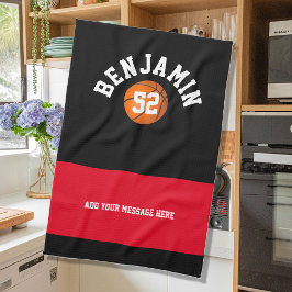 Basketball sports towel, coach bath or tea towel kökshandduk