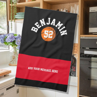 Basketball sports towel, coach bath or tea towel kökshandduk