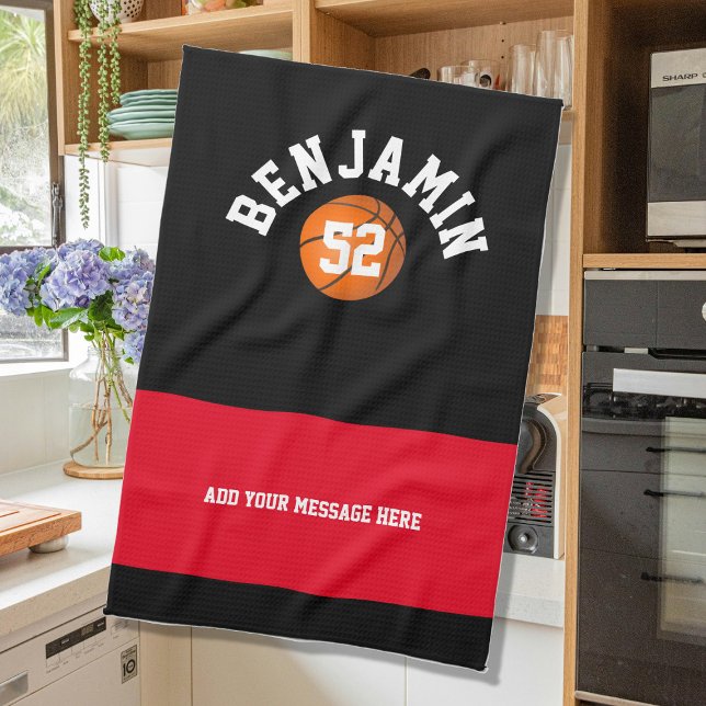 Basketball sports towel, coach bath or tea towel kökshandduk (Skapare uppladdad)