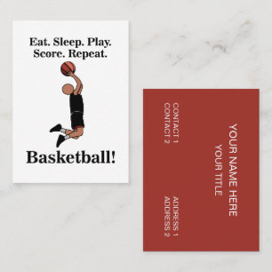 Basketball sporttränare visitkort